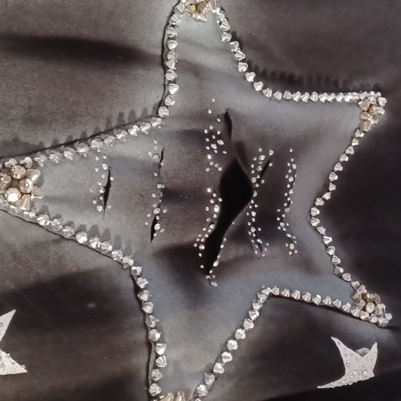 Zarga funky fun top/tunic, assymetrical hem, rhinestones & studs - Picture 4 of 8